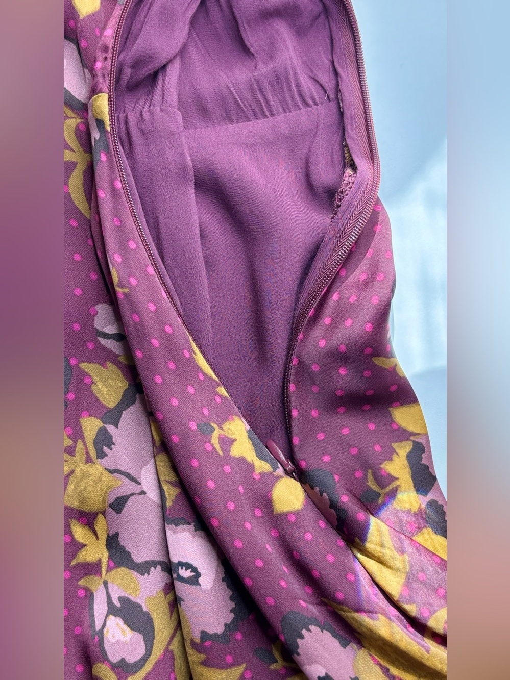 Free People Morning Light Floral Mini Dress Purple Size 4 NWT - Picture 11 of 12
